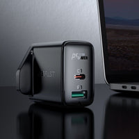 Acefast A8 PD 32W(USB-C+USB-A) Dual Port Charger-Black