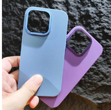 Frosted Electroplated Metal Camera Circle Case For iPhone