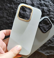 Frosted Electroplated Metal Camera Circle Case For iPhone