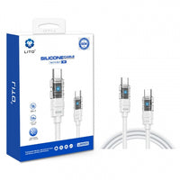 LITO 60W C TO C Silicone Fast Charging Cable (Transparent Head)