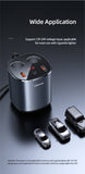 USAMS US-CC151 C28 245W 2A+C 3 Ports + Dual Cigarette Lighters Digital Display Fast Car Charger